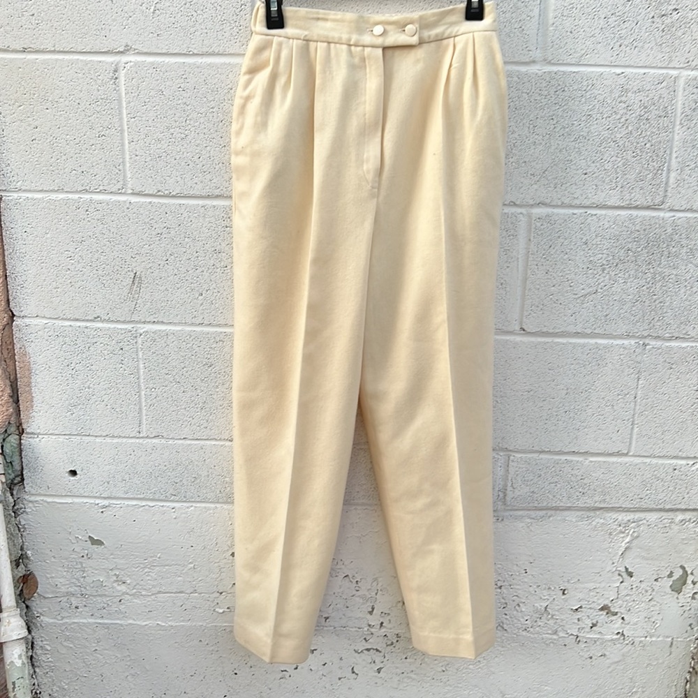 Vintage Jack Winter High Waisted Yellow wool lined trousers